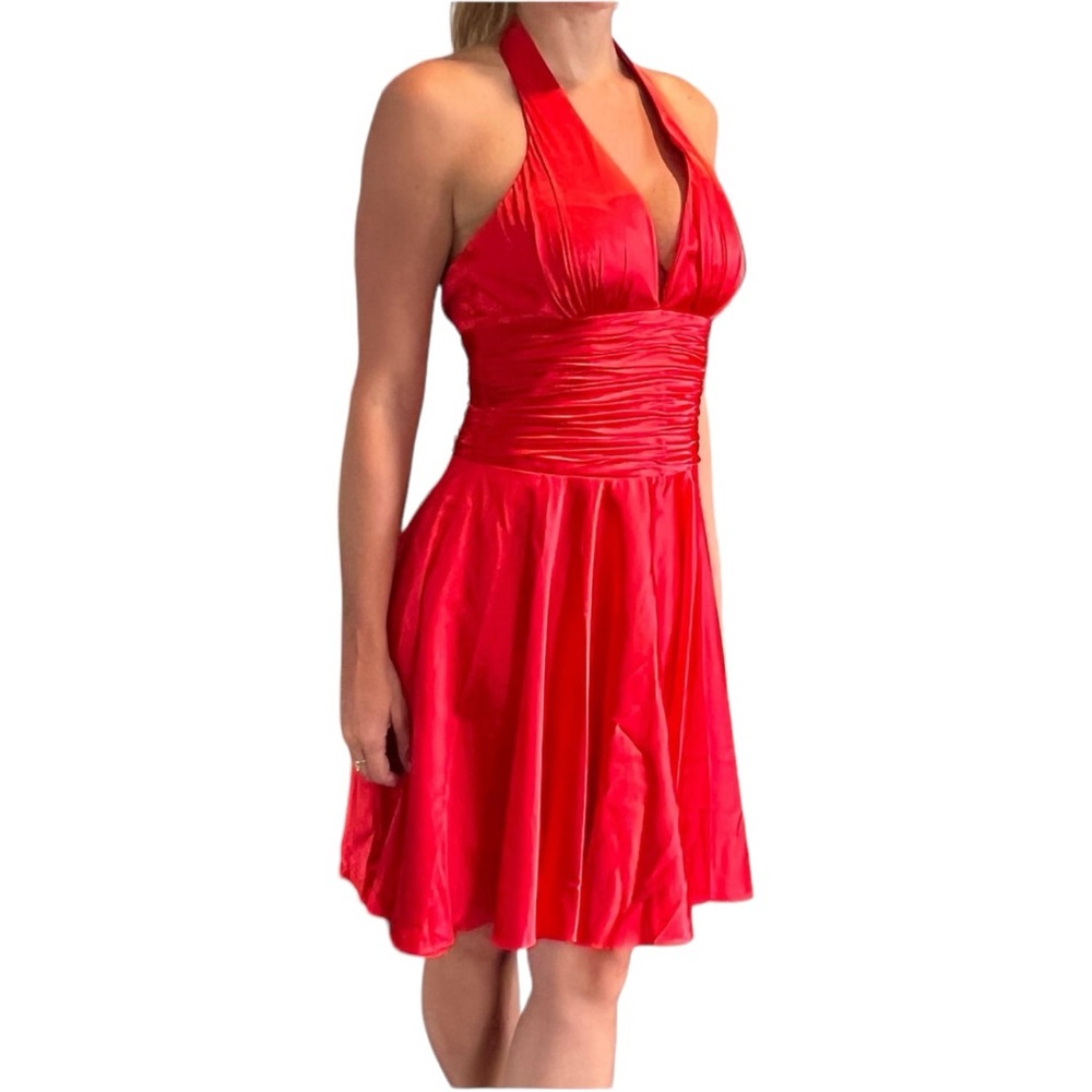 Cache Vintage Retro Red Halter Dress